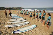 Surfstunde am Strand in Anglet